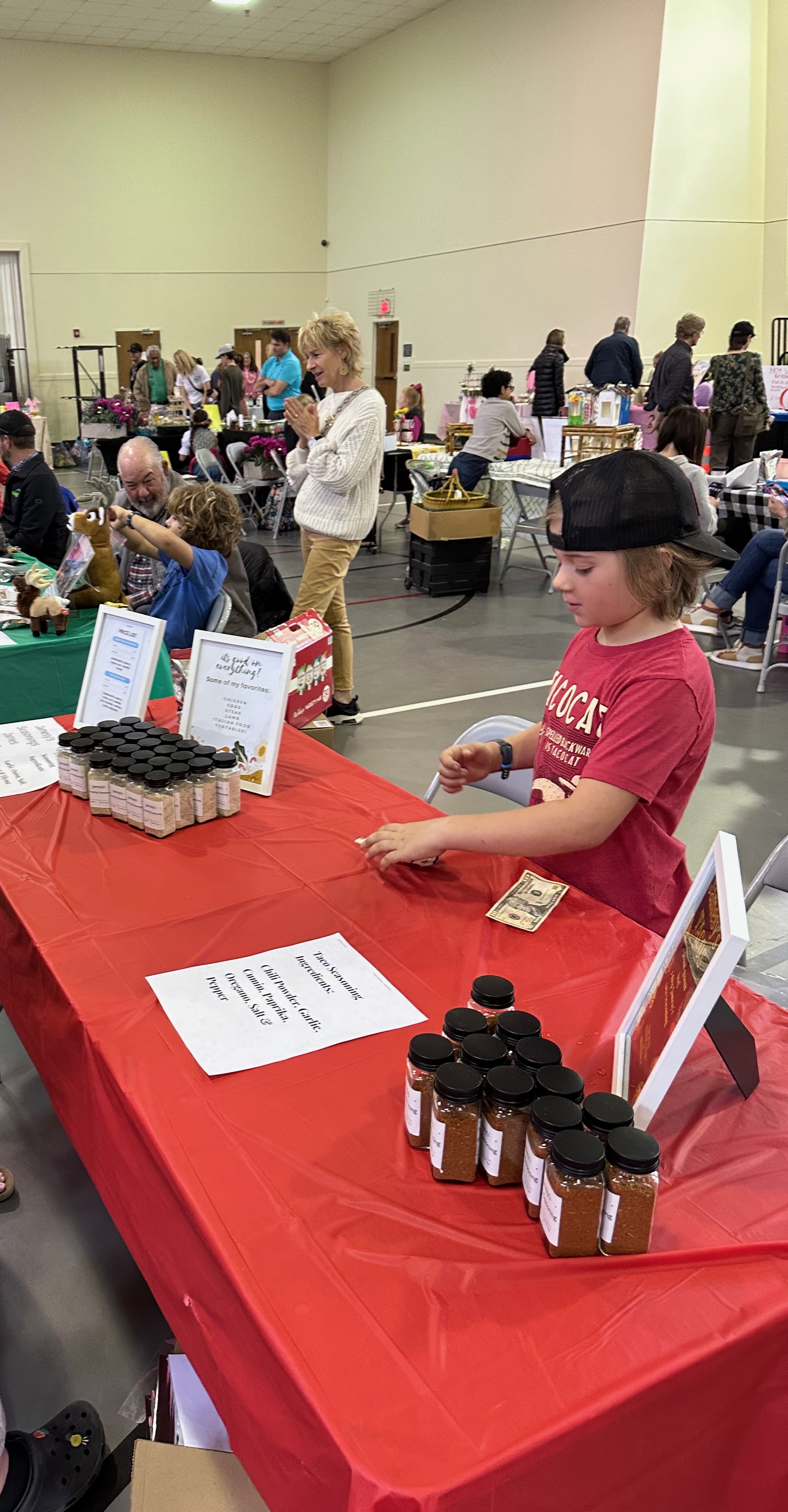 James at a craft fair selling his seasonings